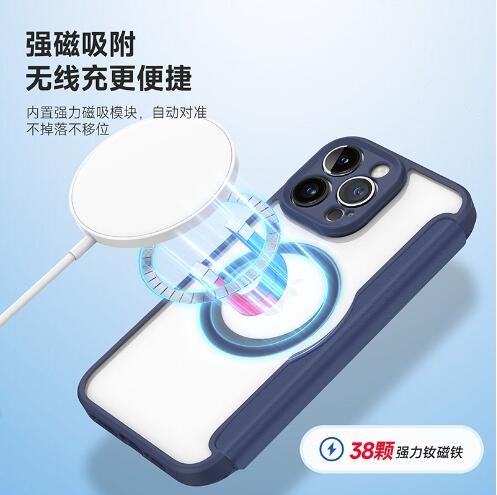 DUXDUCIS苹果手机壳MagSafe强磁吸翻盖插卡包套iphone14case商务 - 图0