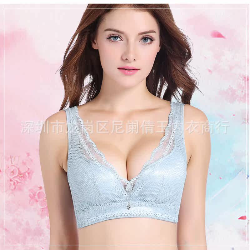 水晶之恋深v聚拢蕾丝美背内里文胸 别样娇文胸