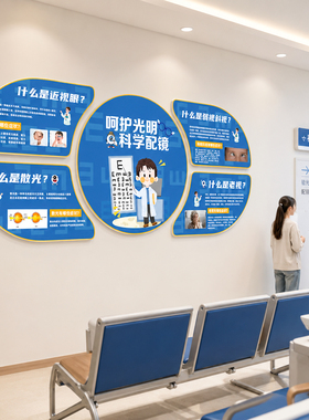 【眼镜店墙面装饰】创意海报广告