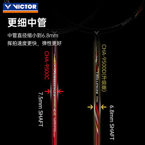 victor威克多胜利羽毛球拍正品全碳素纤维单拍挑战者CHA9500PRO - 图2
