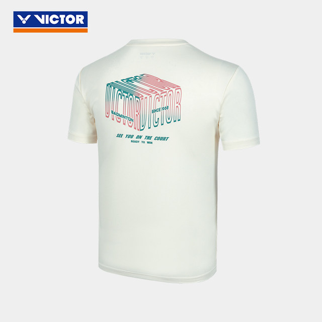 VICTOR Victory Victor badminton uniform for men and women, sports casual and comfortable knitted short-sleeved T-shirt T-55010