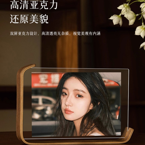 创意相框实木写真照片框明信片高颜值diy透明亚克力桌面展示框架 - 图1