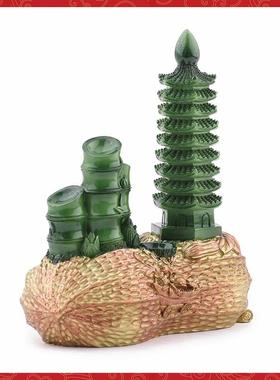 原装正品李居明2026马年吉祥物[妙笔生花文昌塔]摆件正西四绿位