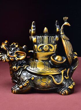 玄武大摆件神兽乌龟蛇家居北方水神玄武缺水补水五行客厅玄关摆饰