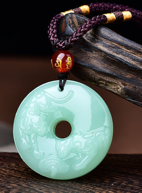 祥安灵阁犬来显达吊坠属兔2026年翡翠玉吉祥物男女生肖兔佩戴挂件