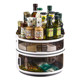 Rotating spice rack kitchen storage supplies for home use