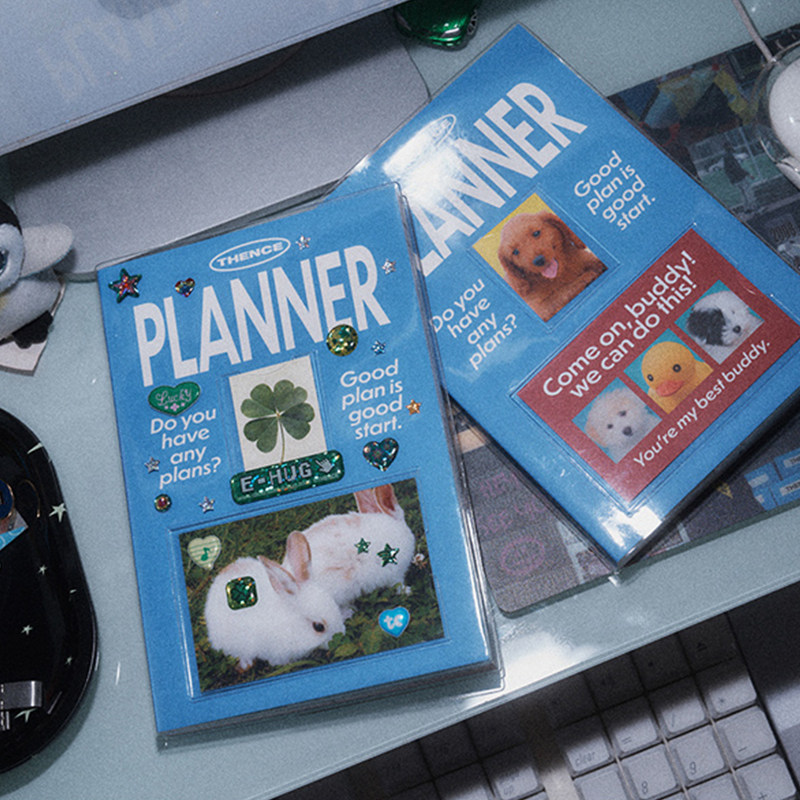 Thence韩国代购 美式复古双插袋笔记本万年型计划本手账学习办公,淘宝优惠券,粉丝福利购,淘宝优惠卷