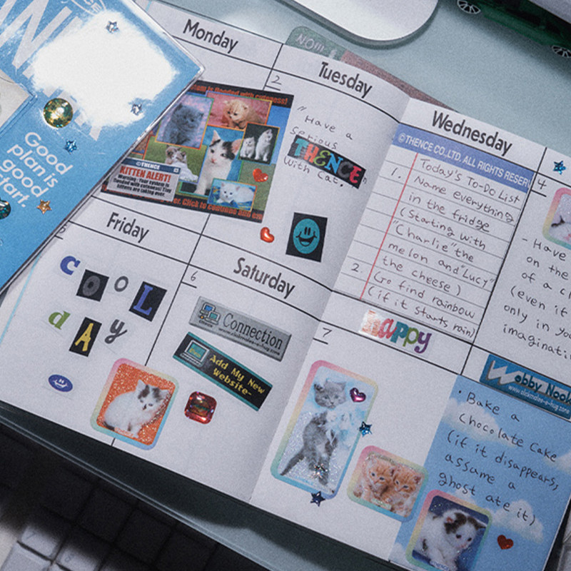 Thence韩国代购 美式复古双插袋笔记本万年型计划本手账学习办公,淘宝优惠券,粉丝福利购,淘宝优惠卷