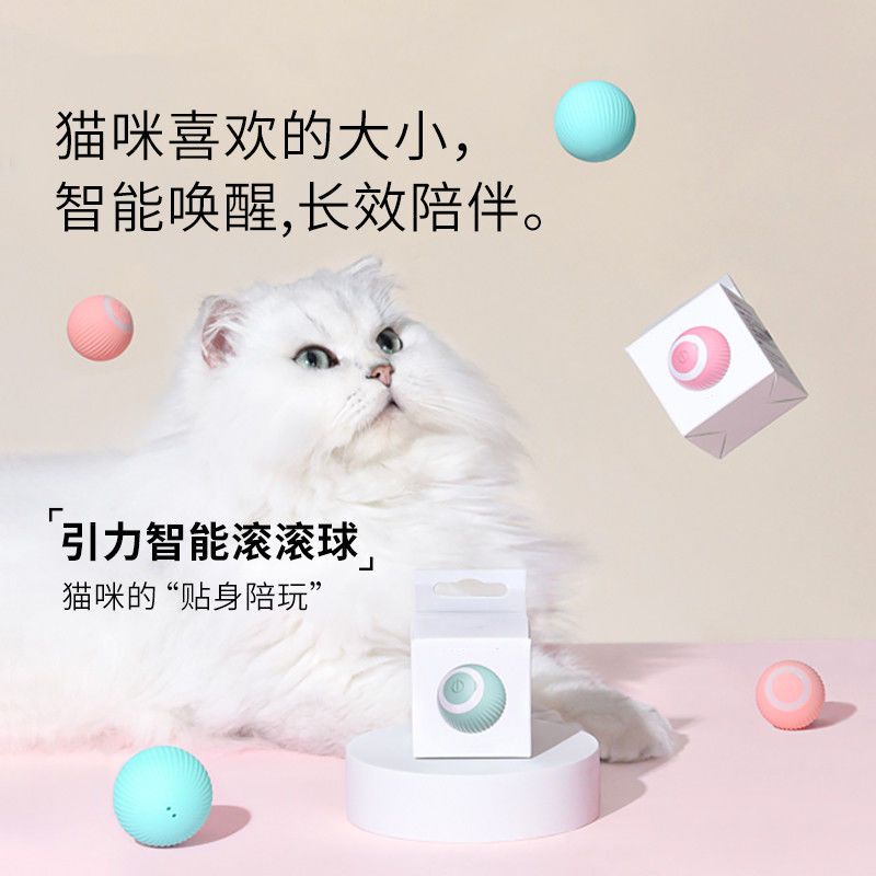 智能逗猫棒猫咪玩具自嗨解闷滚滚球自动逗猫球猫玩具电动猫咪用品 - 图2