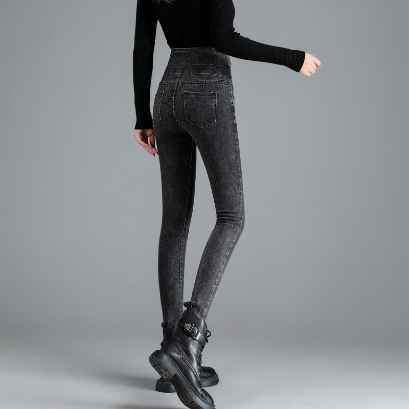 高腰2020年秋冬季新款修身牛仔裤 奥宝莎牛仔裤