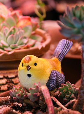 仿真动物创意摆件会叫的小鸟