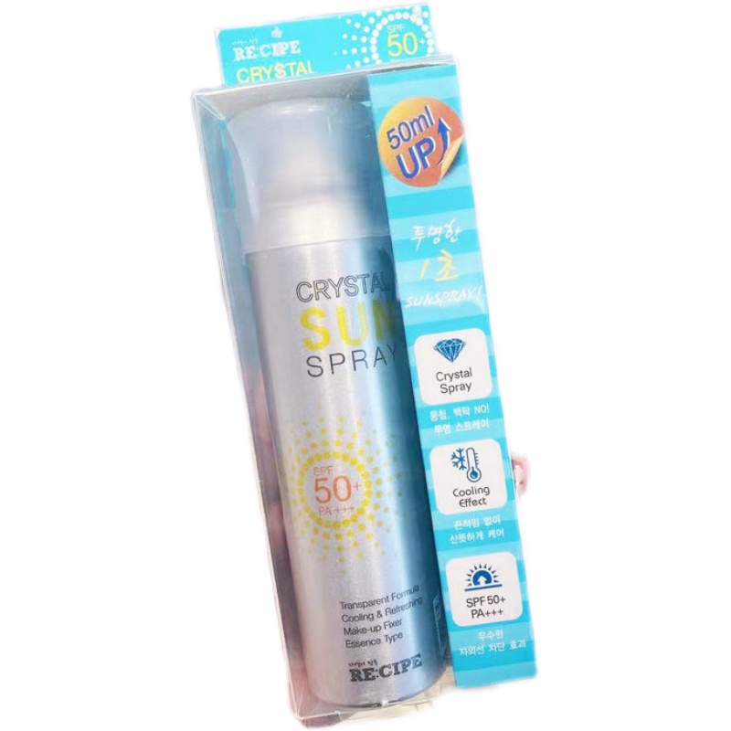 正品包邮recipe水晶防晒霜喷雾spf50娜扎韩国夏季防紫外线学生女 - 图2