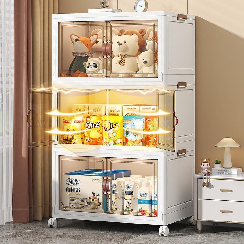 Baby clothes snacks toys plastic multi-layer storage cabinet - 图2