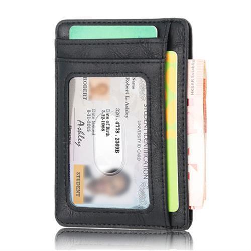Slim RFID Blocking Leather Wallet Credit ID Card Holder Purs - 图2
