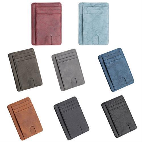 Slim RFID Blocking Leather Wallet Credit ID Card Holder Purs - 图0