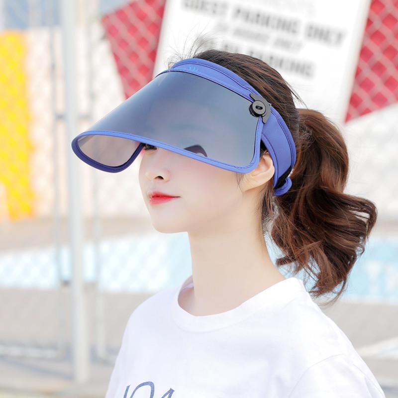 Adjustable Women Transparent Sun Visor Hat Cap Uv Protectio - 图2