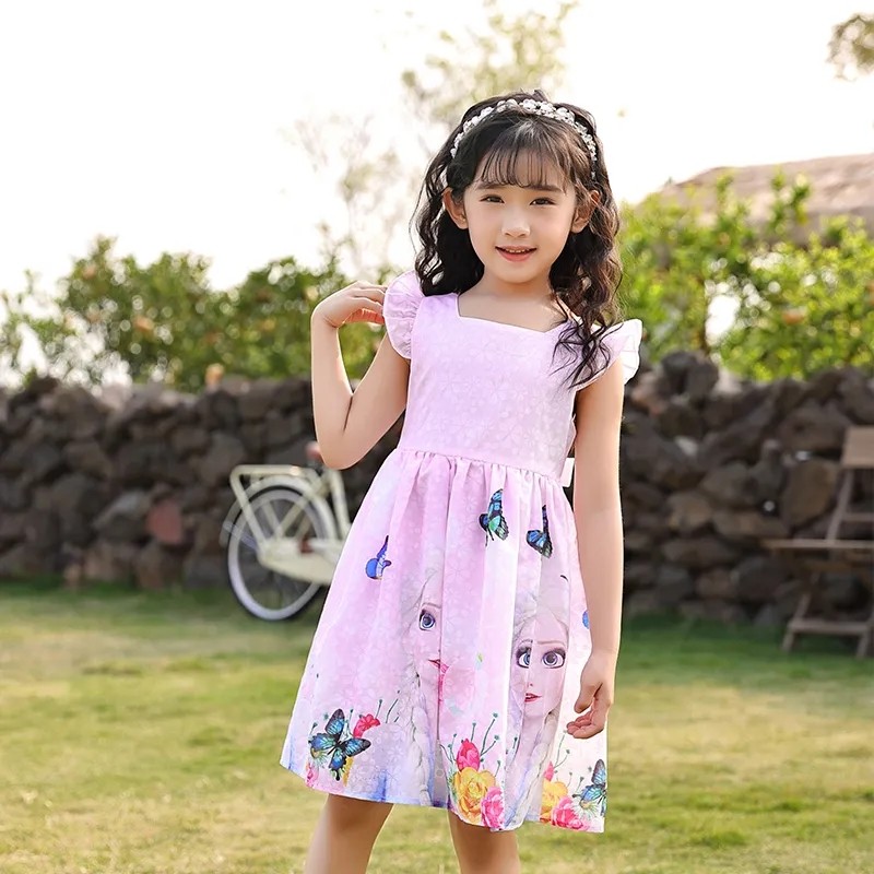 女童夏装无袖连衣裙冰雪奇缘爱莎女孩吊带背心裙儿童纯棉薄款裙子,淘宝优惠券,粉丝福利购,淘宝优惠卷