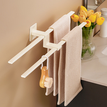 Cream Wind Bathroom 304 stainless steel towel rack free of punch toilet towel rod white bathroom shelve