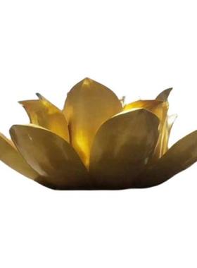 定制不锈钢白钢景观莲花荷叶广场小区水景装饰摆件创意植物雕塑