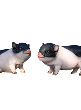 大号彷真小猪摆件庭院树脂动物玻璃纤维假猪雕塑模型超市商农场美