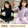 Autumn and winter children's German velvet home clothes autumn clothes and long pants two-piece set for boys and girls half turtleneck pajamas thermal underwear set