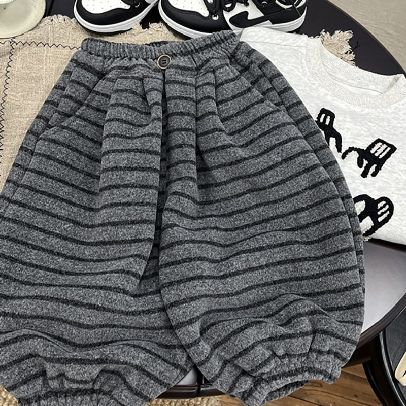 加绒儿童冬季裤子男童条纹加厚休闲裤女宝宝外穿保暖裤子,淘宝优惠券,粉丝福利购,淘宝优惠卷