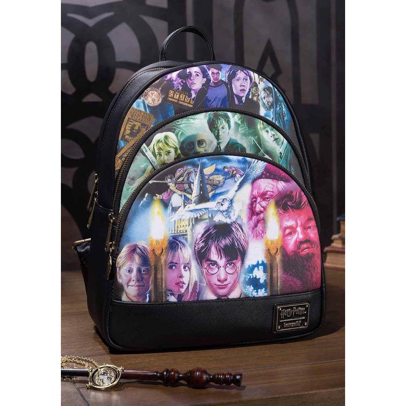 代购Loungefly女士哈利波特双肩包多口袋设计可调节肩带侧袋收纳,淘宝优惠券,粉丝福利购,淘宝优惠卷