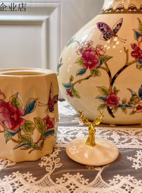牙签筒欧式家用牙签罐创意牙线盒棉签收纳盒桌面家居装饰摆件