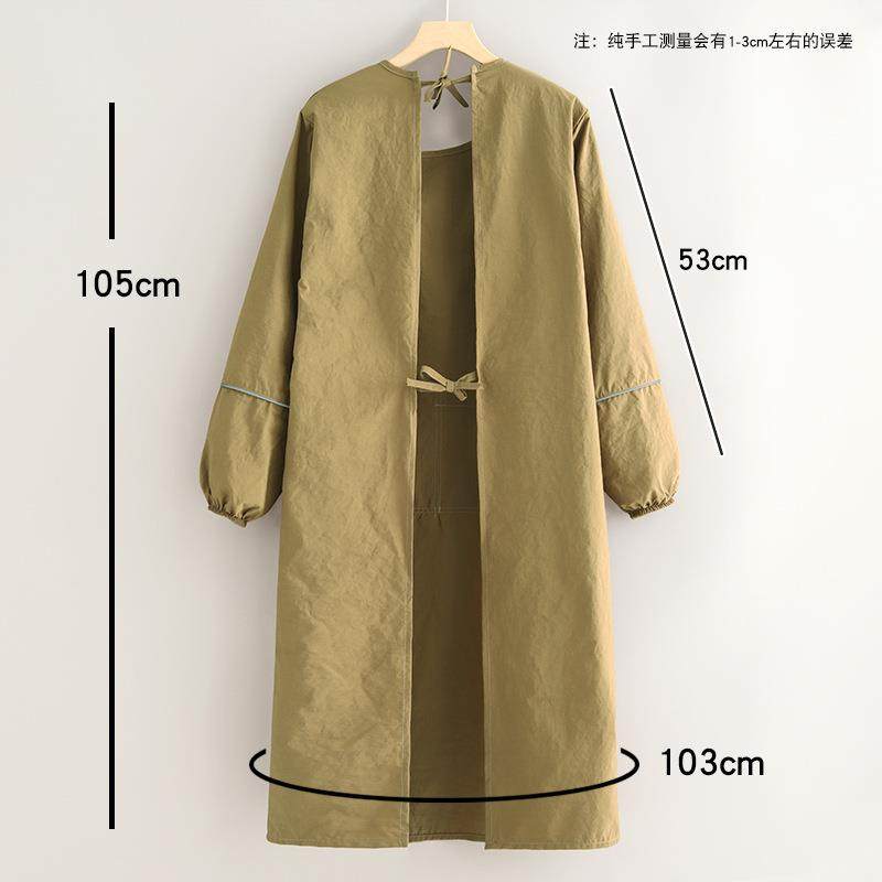 加长加大防泼水长袖罩衣防污耐脏护衣厨房围裙餐饮保洁工作服印字,淘宝优惠券,粉丝福利购,淘宝优惠卷