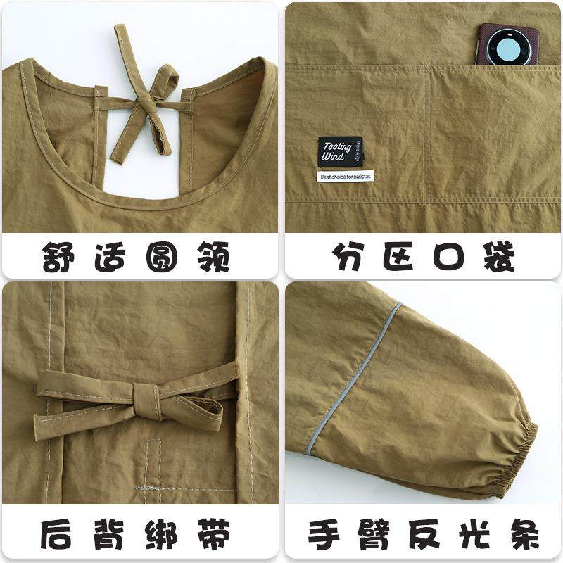 加长加大防泼水长袖罩衣防污耐脏护衣厨房围裙餐饮保洁工作服印字,淘宝优惠券,粉丝福利购,淘宝优惠卷