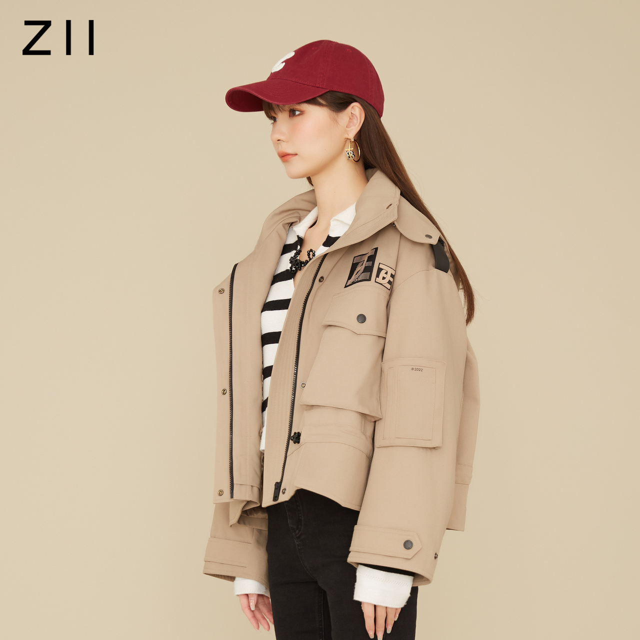 Z11女装春季新款潮流短款户外感外套Z22CW542-图1