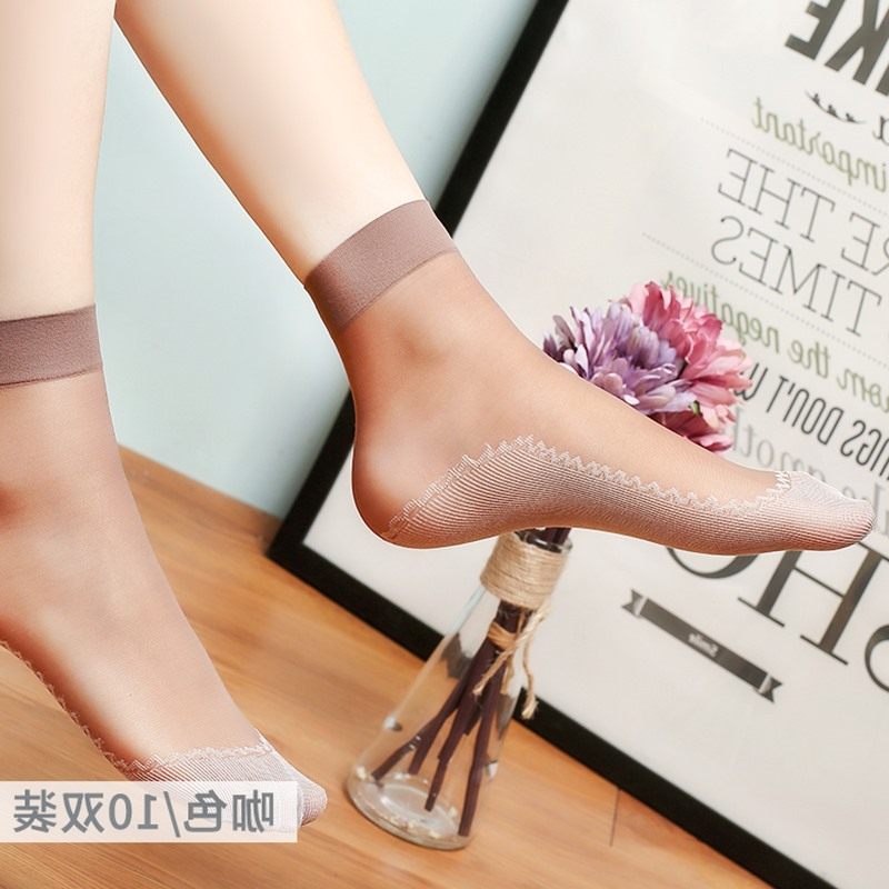 黑色女短弹力丝耐磨松口丝祙子丝袜 美笠短袜/打底袜/丝袜/美腿袜