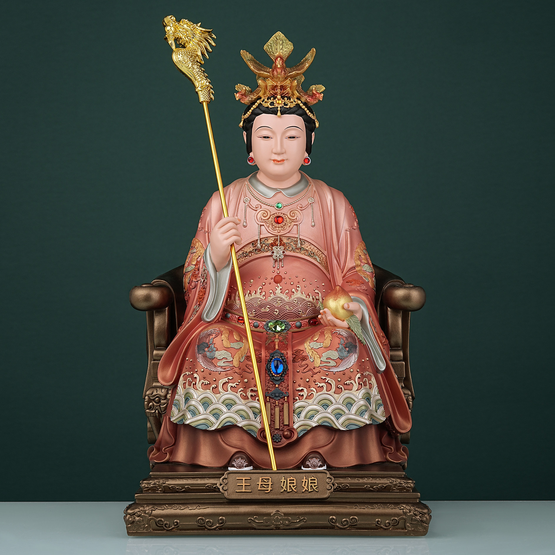 玉帝王母树脂像家用 16寸玉皇大帝王母娘娘 12寸19寸神像居家摆件