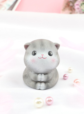 猫咪树脂卡通可爱风汽车载内模型