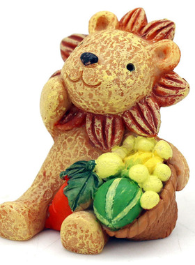 仰望星空汽车日式风小动物摆件