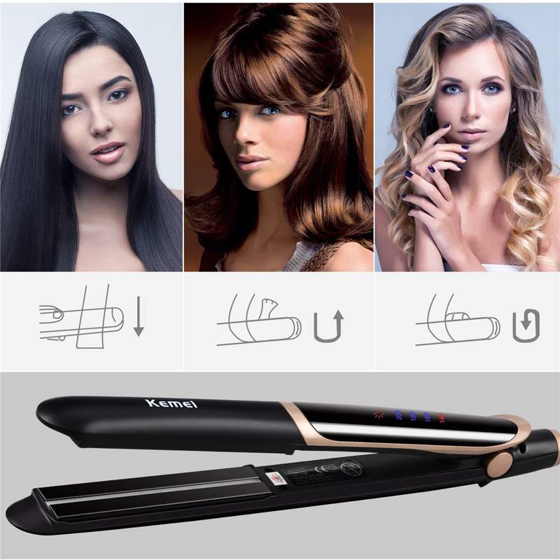 New 2-in-1 Professional-Quality Flat iron hair Straightener - 图1