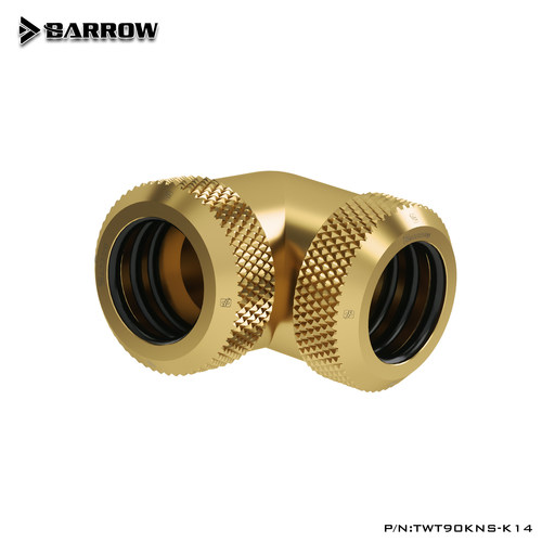 Barrow 亮银/黑/白/金 14MM90度双头硬管快拧对接座 TWT90KNS-K14 - 图3