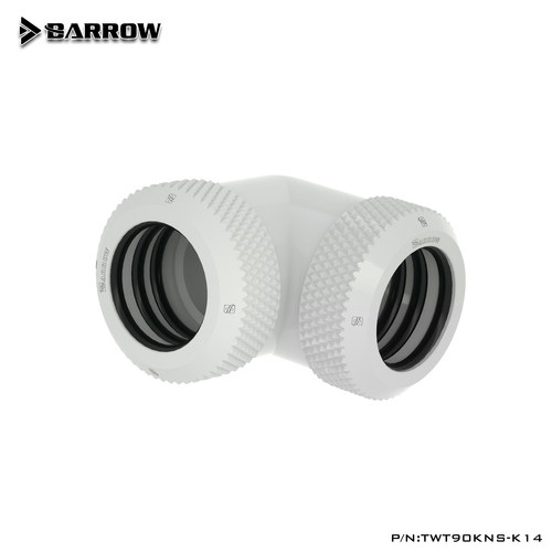 Barrow 亮银/黑/白/金 14MM90度双头硬管快拧对接座 TWT90KNS-K14 - 图1