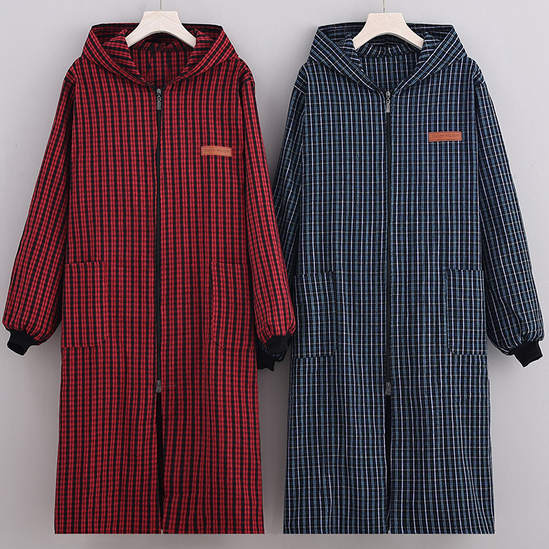 加肥加长罩衣纯棉老粗布长袖围裙家用厨房防油防污男女工作定制字,淘宝优惠券,粉丝福利购,淘宝优惠卷