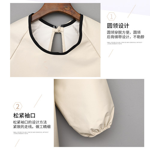 带袖子围裙秋冬2020新款罩衣全身家用厨房专用反穿衣防水防油韩版 - 图1