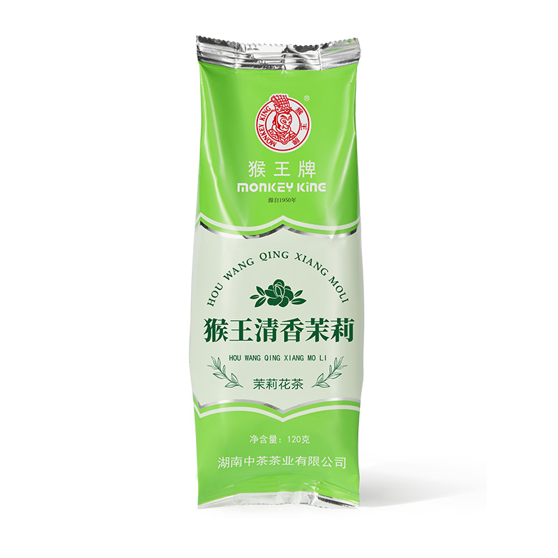 中茶猴王牌茉莉花茶清香茉莉120g清爽鲜灵清香型茉莉花茶办公室茶 - 图3