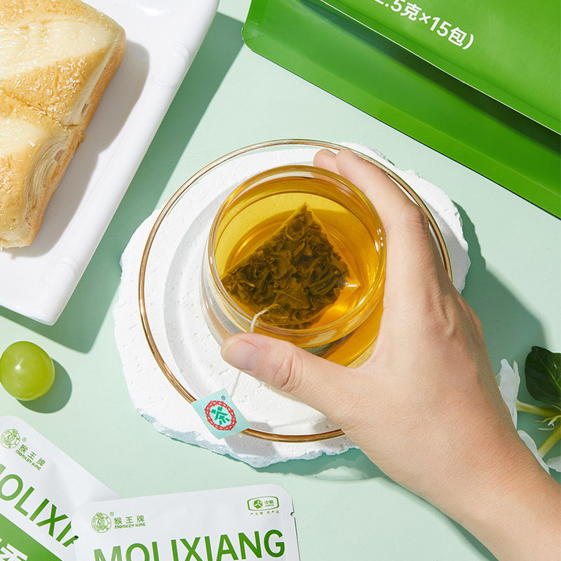 猴王茉莉花茶袋泡茶茉莉香冷热双泡茶三角袋冷泡办公便携独立茶包,淘宝优惠券,粉丝福利购,淘宝优惠卷