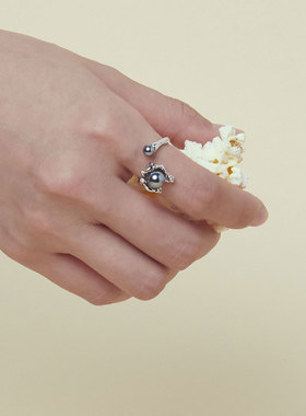 爆米花珍珠开口戒指简约趣味性