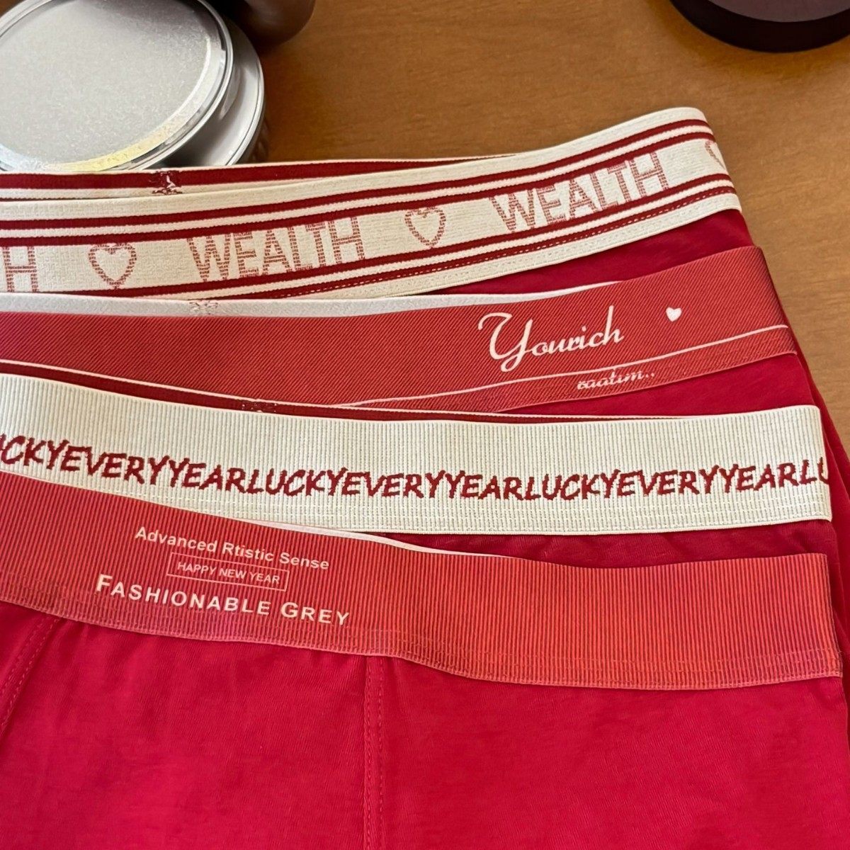 长安喜乐 幸运本命年红色平角内裤新年安克拉红男青年透气四角裤,淘宝优惠券,粉丝福利购,淘宝优惠卷