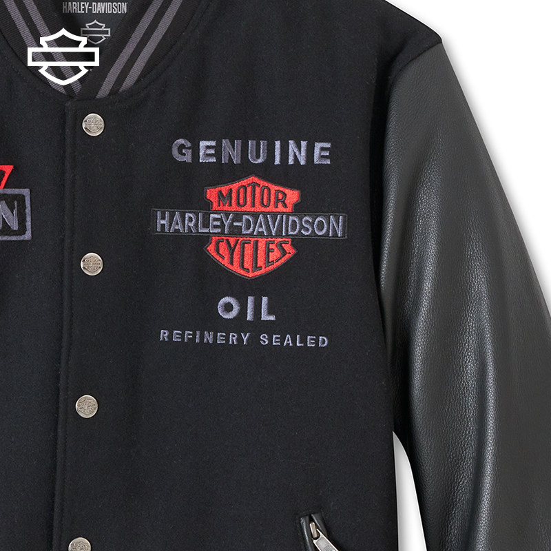 哈雷戴维森男士外套皮夹克皮衣摩托车骑行防风棒球服夹棉保暖,淘宝优惠券,粉丝福利购,淘宝优惠卷