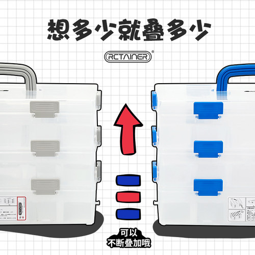 组合乐高玩具收纳箱儿童积木分类整理箱零食收纳盒透明塑料储物箱 - 图0