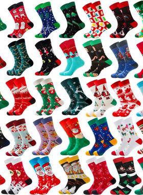 中筒袜秋冬款卡通可爱圣诞