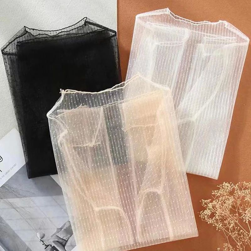 Women Lace T Shirt Transparent Mesh Tops Sheer Blouses - 图2