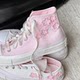 Converse 1970S cherry blossom pink crystal bottom embroidered high top