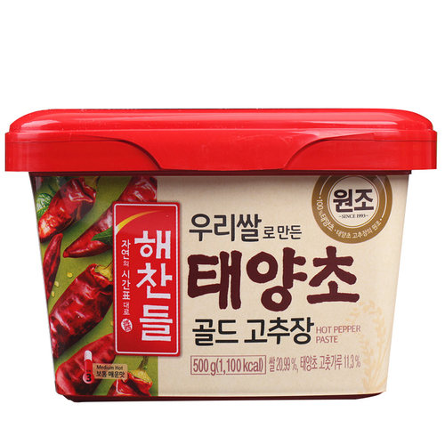 包邮韩国好餐得辣酱盒500g 进口辣椒酱韩式石锅拌饭辣炒年糕新装 - 图3